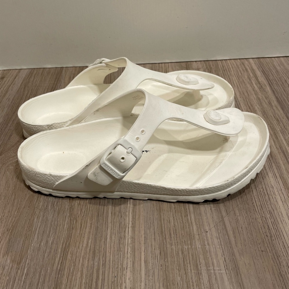 Birkenstock Gizeh Eva White Rubber Slide Sandals EUR 36 US Ladies Size 5